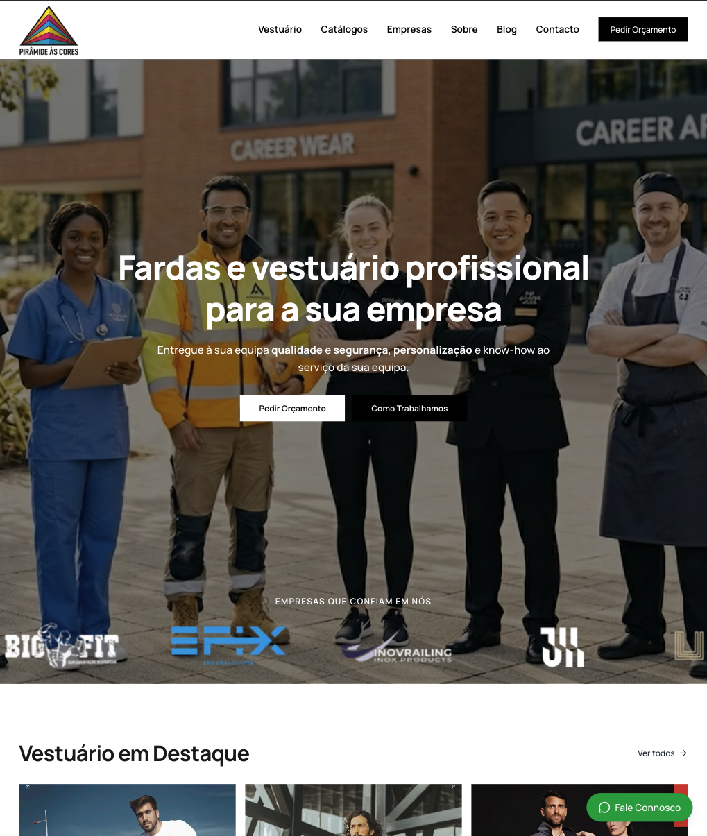 Imagem do website Pirâmide às Cores